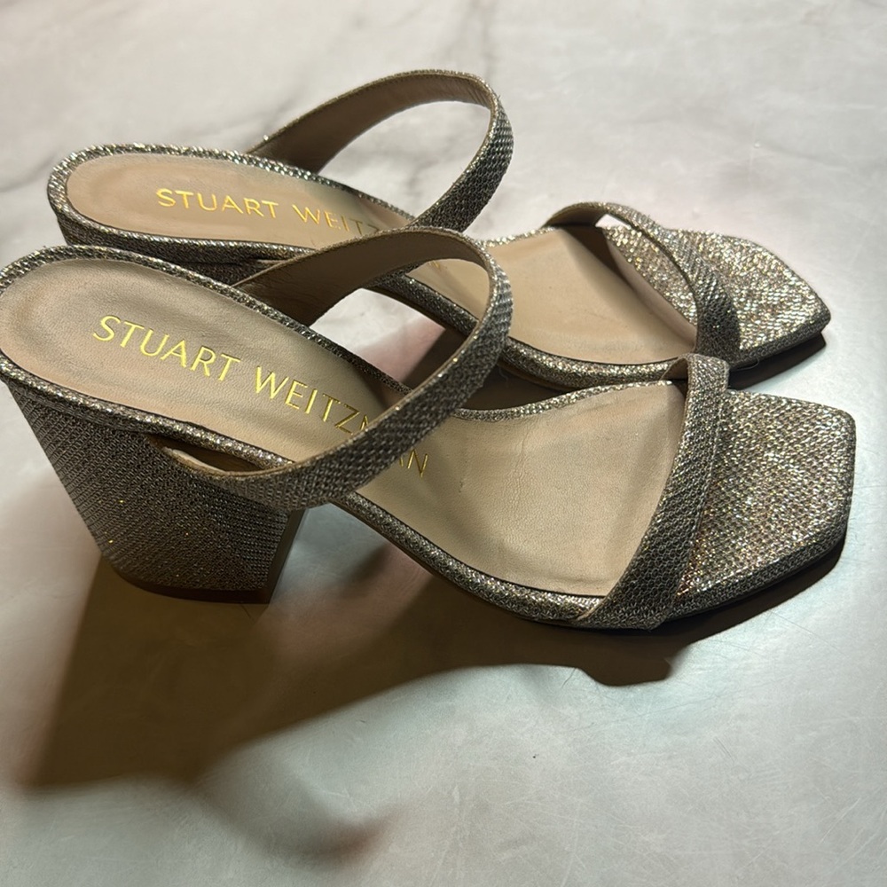 Stuart Weitzman Flareblock 85 Slide Sandal - Picture 3 of 5